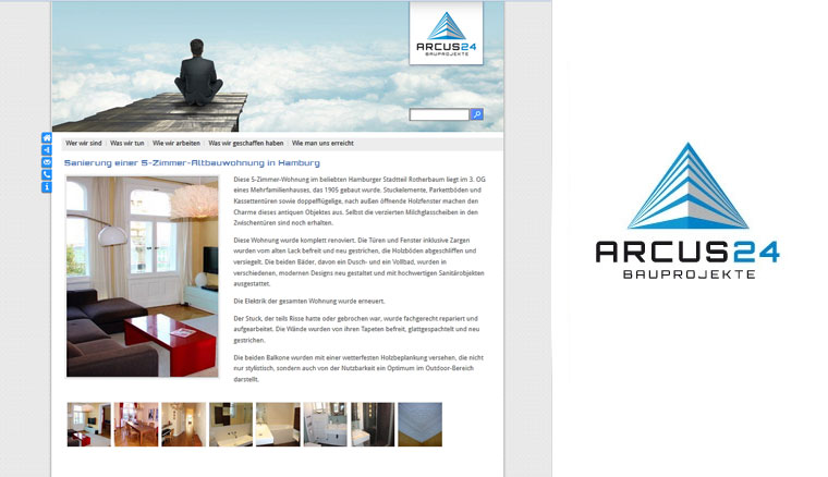 Kunde: Arcus24 GmbH Website, Logogestaltung