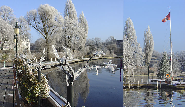 Hamburg, Alster, Neujahr