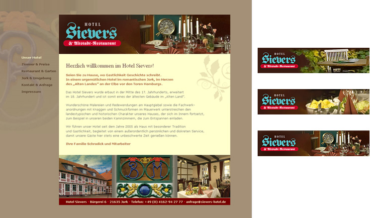 Webseite Sievers Hotel