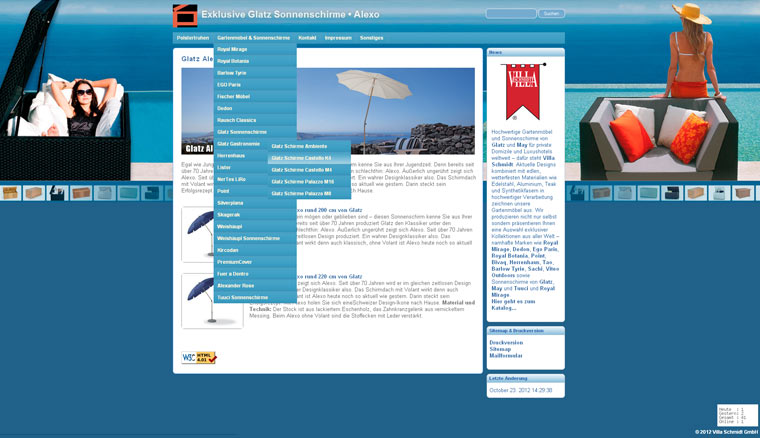 Webseite, Minisite auf CMS Basis, Villa Schmidt